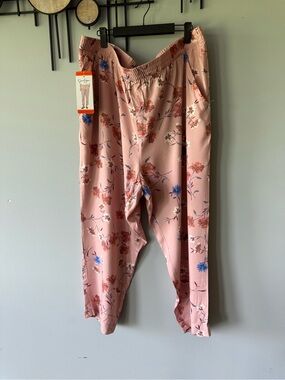 Jessica Simpson Pink Floral Wide Leg Pants